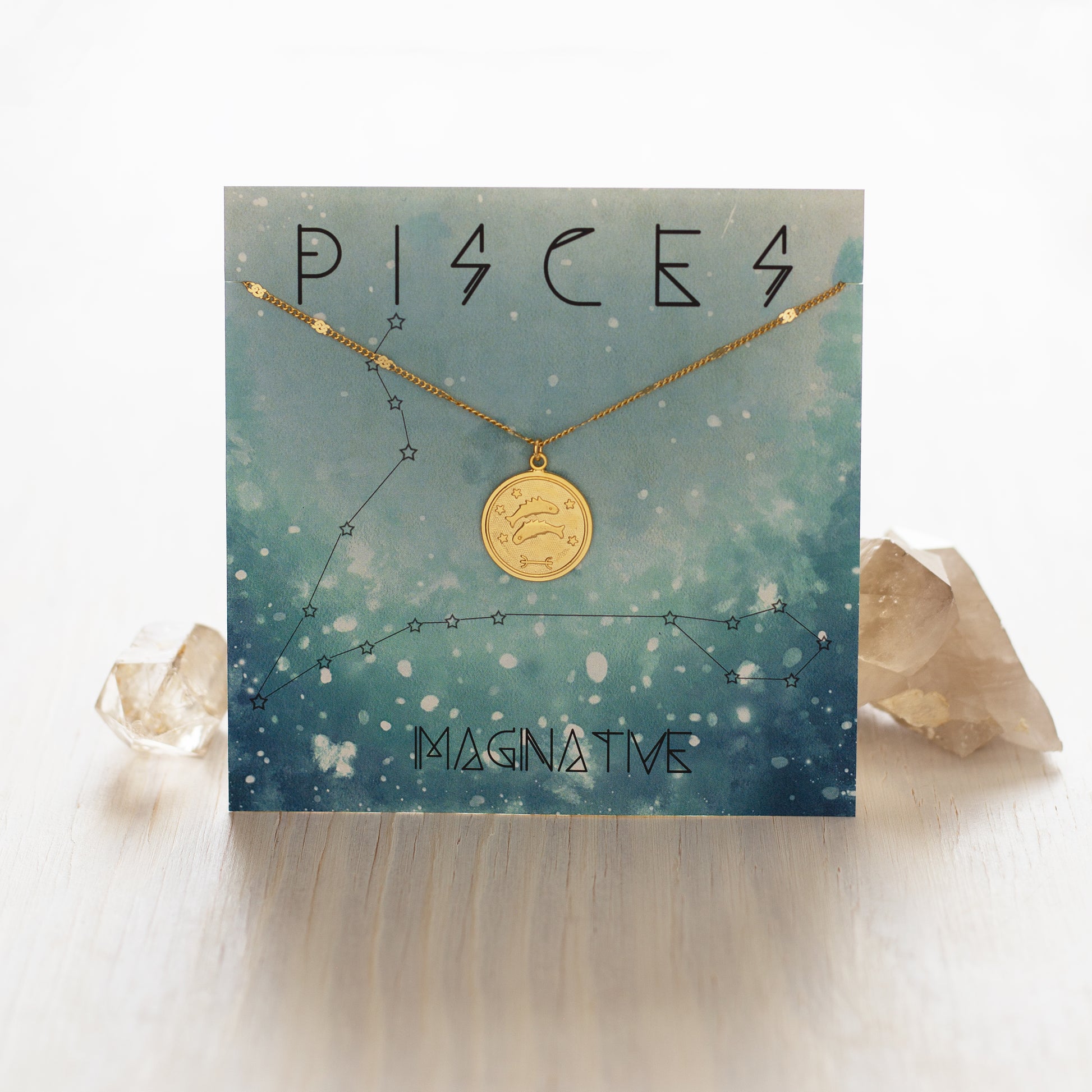 – Amano Capricorn, Aquarius, Pisces Jewelry Zodiac Medallion – Studio