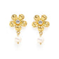 Vintage Flower with Pearl Studs