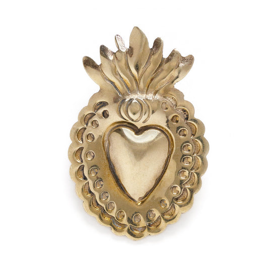 Gold sacred heart pendant